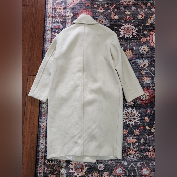 NEW ZARA Cream Oversized Coat Pockets Blogger Favorite - Picture 8 of 8